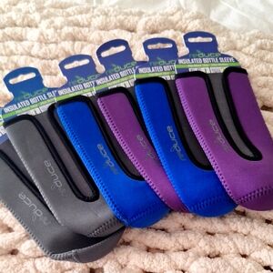 NWT Insulated Bottle Sleeves in Gray, Blue, and Purple